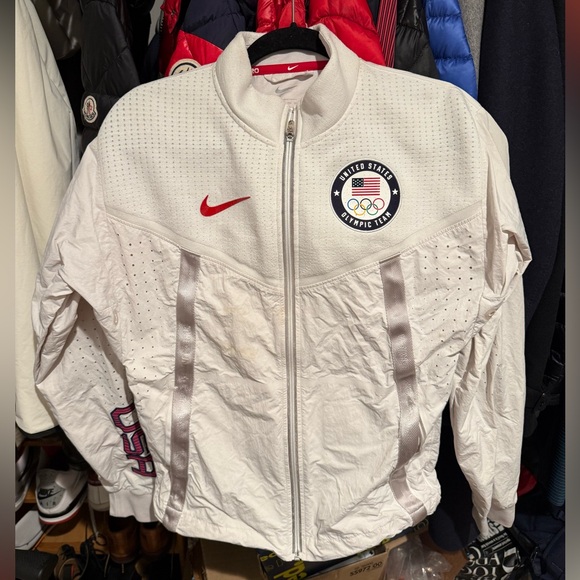 Nike Official Olympic Team USA Jacket Red White Blue XS